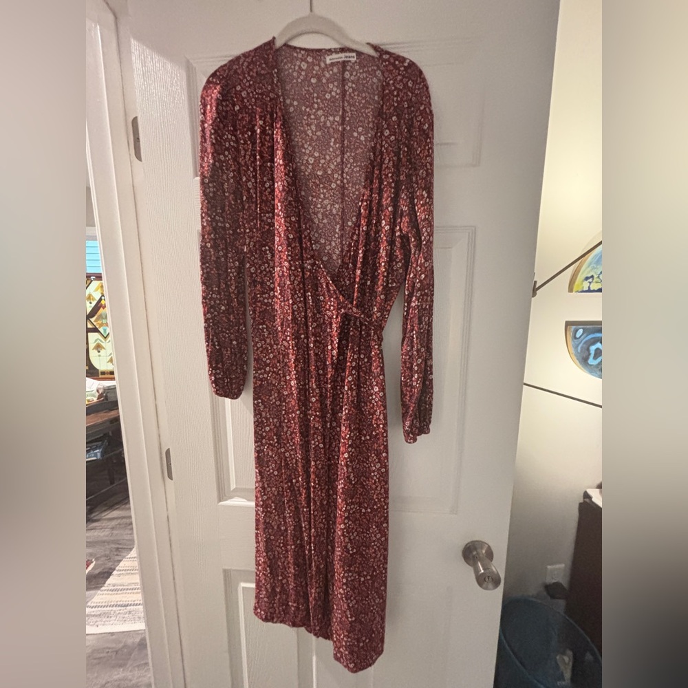 Reformation Liva Midi Wrap Dress